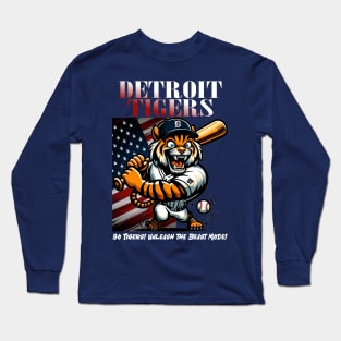 Detroit tigers american baseball Long Sleeve T-Shirt